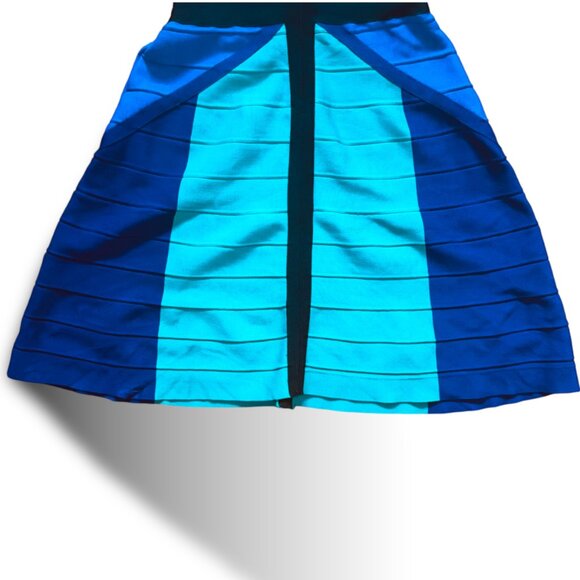 INC Striped Bandage Dress - Turquoise/Blue, Size XS - Picture 5 of 10